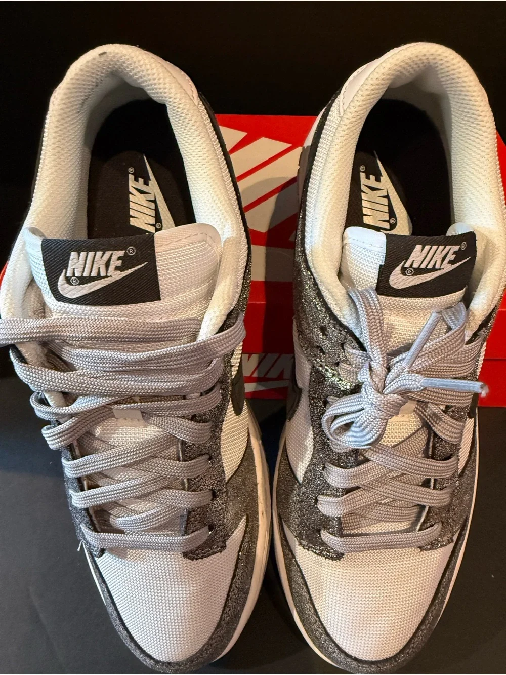 Women’s Nike Dunk Low Golden Gal  Sneakers - size 10W Silver, Black, White